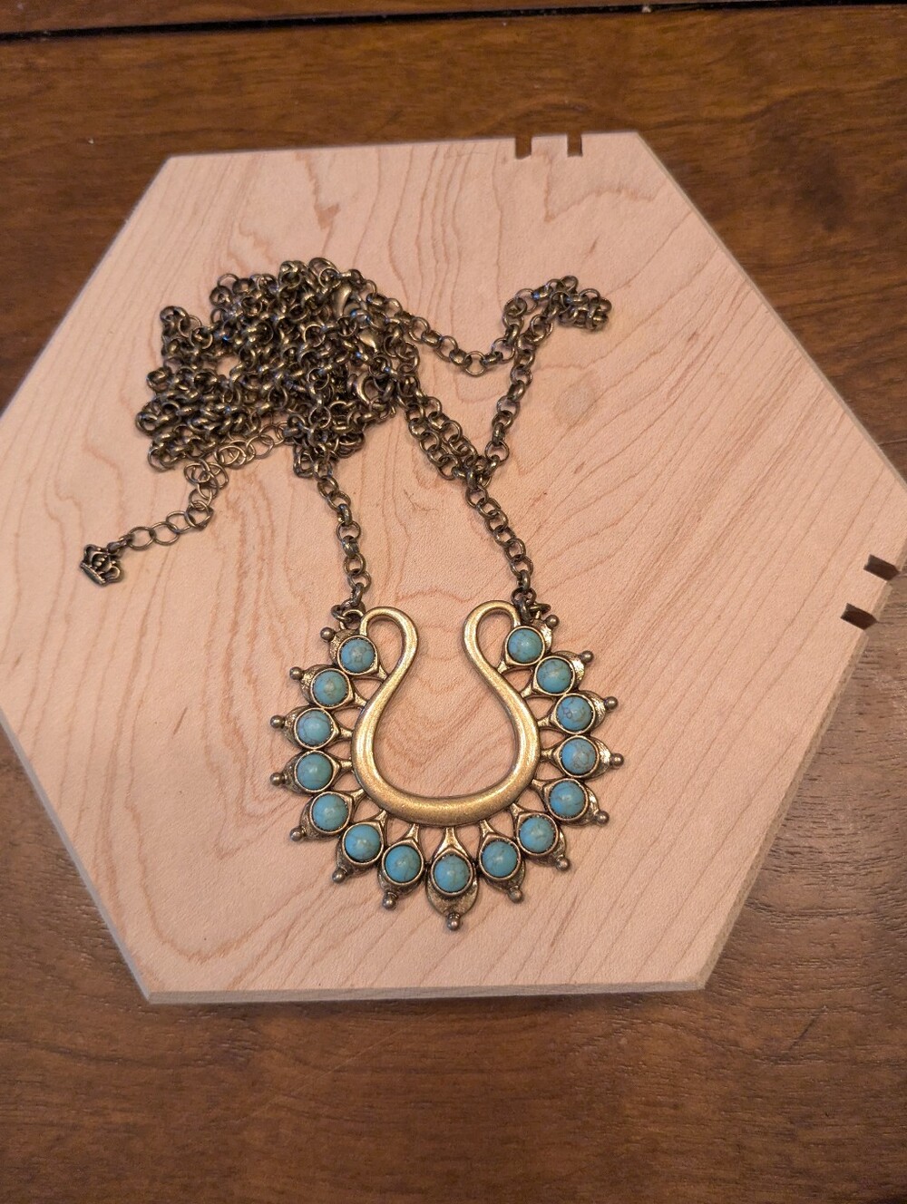 Premier Designs Lotus Southwestern Antique Brass Necklace